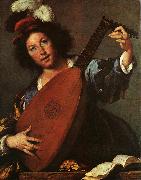 Bernardo Strozzi Lute Player Germany oil painting reproduction